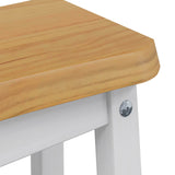 Bar Stool EKAI 2 pcs White 40 x 29 x 45.5 cm Solid Pine Wood 42037012