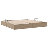 Storage Bed with Mattress Cappucino 200 x 200 cm Faux leather 3369964