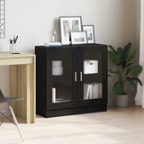 Book Cabinet Black Oak 82.5 x 30.5 x 80 cm Engineered Wood 862518