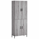 Highboard Grey Sonoma 69.5x34x180 cm Engineered Wood 3195689