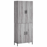 Highboard Grey Sonoma 69.5x34x180 cm Engineered Wood 3195689