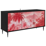 TV Cabinet AACHEN 102 x 33 x 51 cm Black Oak Engineered Wood 8007106