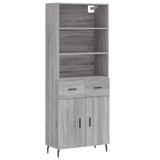 Highboard Grey Sonoma 69.5x34x180 cm Engineered Wood 3200535
