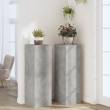Plant Stands 2 pcs Concrete Grey 33x33x100 cm Engineered Wood 3307885