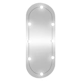 Wall Mirror with LED Lights 45x100 cm Glass Oval 3189164