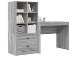 Desk with Drawer with Shelf with Storage 2 pcs Grey Sonoma 3337310