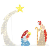 Nativity Scene Warm White 149 x32 x 127.5 cm Polyester 42019623