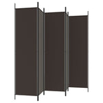 ZNTS 6-Panel Room Divider Brown 300x200 cm Fabric 350191