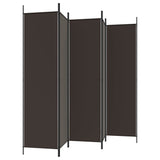 ZNTS 6-Panel Room Divider Brown 300x200 cm Fabric 350191