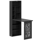 Three-Part Work Desk, with Storage and Chalkboard - Black T3398P551736