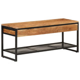 Shoe Bench 110x35x45 cm Solid Wood Acacia and Iron 372744