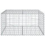 Gabion Basket with Cover 100x100x50 cm Galvanised Iron 3295178