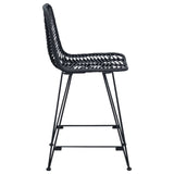Bar Chair 2 pcs 44.5 x 54.5 x 97.5 cm Rattan and Iron 42011548