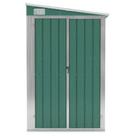 Wall-mounted Garden Shed Green 118x382x178 cm Galvanised Steel 316229