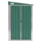 Wall-mounted Garden Shed Green 118x382x178 cm Galvanised Steel 316229