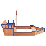 Sandbox Pirate Ship Firwood 190x94.5x101 cm 92171