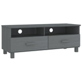 TV Cabinet HAMAR Dark Grey 106x40x40 cm Solid Wood Pine 340470