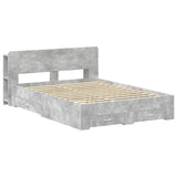 Bed Frame with Storage Concrete Grey 150 x 200 cm 3433774