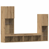 TV Cabinet 4 pcs Artisan oak Engineered wood 3334390