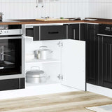 Kitchen Base Cabinet Lucca Black Engineered Wood 853718
