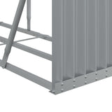 Log Holder Light Grey 300x45x100 cm Galvanised Steel 364556