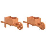 Wheelbarrow Planters 2 pcs 47x15x19 cm Solid Wood Fir 364228
