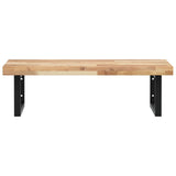Basin Shelf Wall Mounted Steel and Solid Wood Acacia 3302801