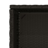 Garden Storage Cabinet Black 50x55x115 cm Poly Rattan 365547