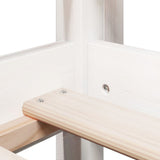 High Sleeper Bed without Mattress White 90x190 cm Single Solid Wood Pine 3282139