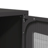 ZNTS Highboard Black 68x39x123 cm Steel 853350