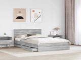 Bed Frame with Drawer Grey Sonoma 120 x 190 cm Engineer Wood 3408003