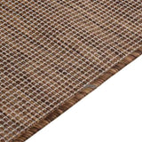 Outdoor Flatweave Rug 200x280 cm Brown 340791
