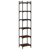 Bookcase 6-Tier Brown Oak 40x30x188 cm Engineered Wood 837646