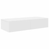 Wall Shelf with Drawers White 80x33x17 cm Engineered Wood 859977