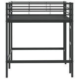 Kids'Loft Bed Frame Black 99.5 x 200 cm Steel 42020764