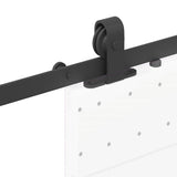 Sliding Door Hardware Kit 183 cm Steel Black 4009716