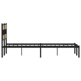 Metal Bed Frame without Mattress Sonoma Oak 140x200 cm 4017103