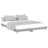 Bed Frame without Mattress Grey Sonoma 160x200 cm Engineered Wood 832235
