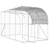 Against Wall Chicken Coop Silver 400 x 200 x 215 cm 3434741