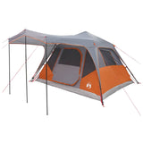 Family Tent with Roof Grey and Orange 305 x 275 x 190 cm 42028709