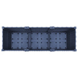 Garden Planter with Wheels Blue Grey 120 x 40 x 48 cm PP 3423048