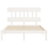 Bed Frame without Mattress White 140x200 cm Solid Wood Pine 3193597