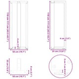 Bar Table Legs T-Shaped 2 pcs Black 50x35x cm Steel 4013100