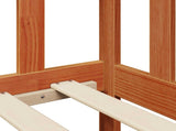 Daybed with Headboard 3 pcs Wax Brown Solid Pine Wood 3422729