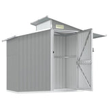 Garden Shed Grey 270x130x208.5 cm Galvanised Steel 316243
