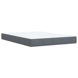 ZNTS Box Spring Bed with Mattress Dark Grey 140x200 cm Velvet 3285288