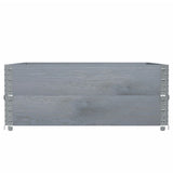 Pallet Collars 2 pcs Grey 100x100 cm Solid Wood Pine 4010291