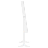Mirror Jewellery Cabinet with LED Lights Free Standing White 353259