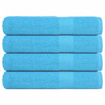 Towels 4 pcs Turquoise 100x200 cm 360 gsm 100% Cotton 136987