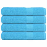 Towels 4 pcs Turquoise 100x200 cm 360 gsm 100% Cotton 136987